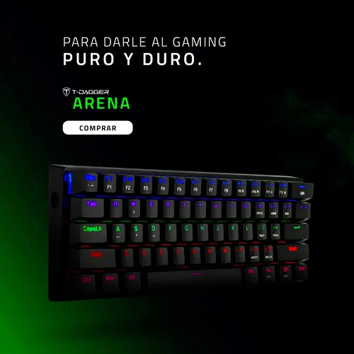 TECLADO T-DAGGER ARENA GREENWHITE MECANICO - Imagen 2