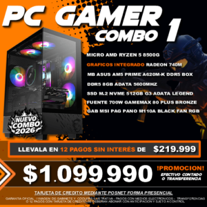 COMBO 1 PC GAMER RYZEN 5 8500G BASICO