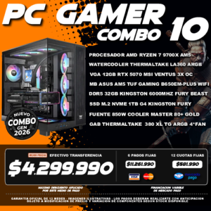 XCOMBO 10 PC GAMER RYZEN 7 9700X + VGA 5070