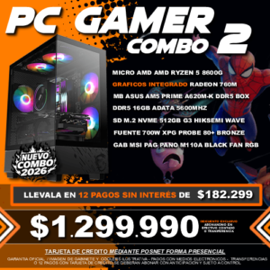 COMBO 2 PC GAMER RYZEN 5 8600G INICIAL