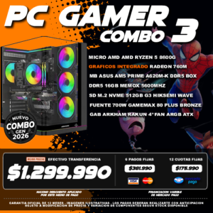 COMBO 3 PC GAMER RYZEN 5 8600G