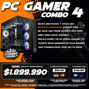 COMBO 4 PC GAMER RYZEN 7 8700G PERFORMANCE