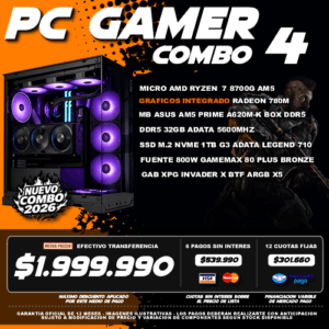 COMBO 4 PC GAMER RYZEN 7 8700G PERFORMANCE