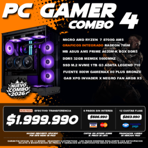 COMBO 4 PC GAMER RYZEN 7 8700G PERFORMANCE