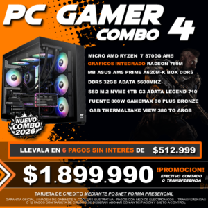 COMBO 4 PC GAMER RYZEN 7 8700G PERFORMANCE