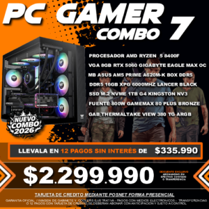 COMBO 7 PC GAMER RYZEN 5 8400F + VGA 5060