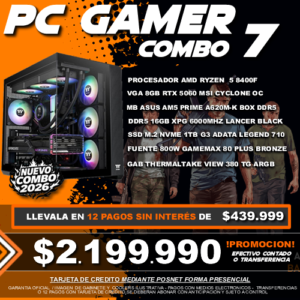 COMBO 7 PC GAMER RYZEN 5 8400F + VGA 5060