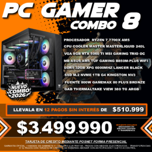 COMBO 8 PC GAMER RYZEN 7 7700X + VGA 5060 TI