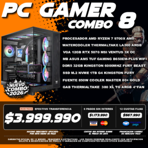 COMBO 8 PC GAMER RYZEN 7 9700X + VGA 5070