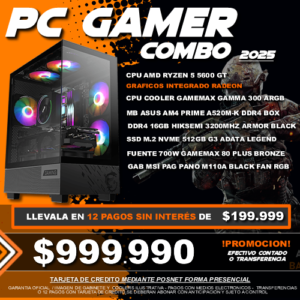 COMBO 1 PC GAMER RYZEN 5 5600GT 2025