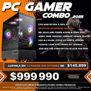 COMBO 1 PC GAMER RYZEN 5 5600GT 2025