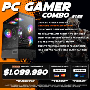 COMBO 1 PC GAMER RYZEN 5 5600GT 2025