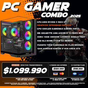 COMBO 1 PC GAMER RYZEN 5 5600GT 2025