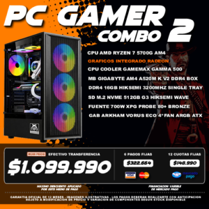 COMBO 2 PC GAMER RYZEN 7 5700G