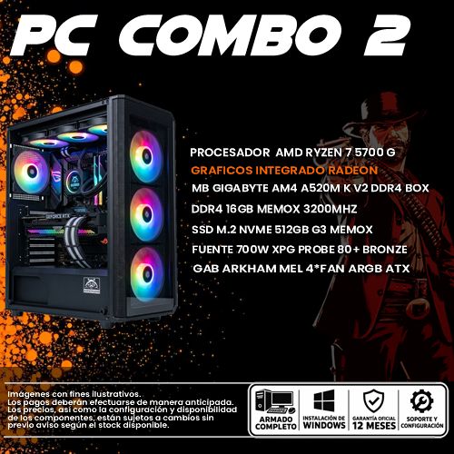 COMBO 2 PC GAMER RYZEN 7 5700G