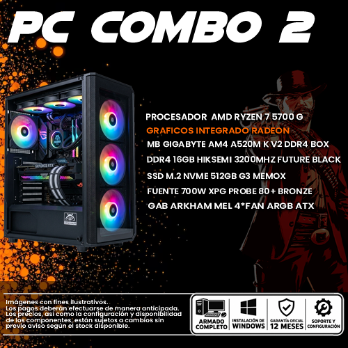 COMBO 2 PC GAMER RYZEN 7 5700G