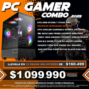 COMBO 2 PC GAMER RYZEN 7 5700G 2025