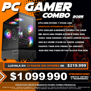 COMBO 2 PC GAMER RYZEN 7 5700G 2025
