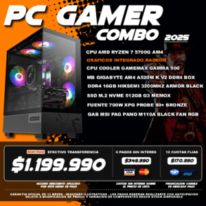 COMBO 2 PC GAMER RYZEN 7 5700G 2025