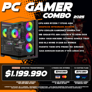COMBO 2 PC GAMER RYZEN 7 5700G 2025