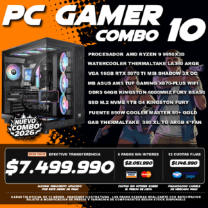 XCOMBO 10 PC GAMER RYZEN 9 9950X3D + VGA 5080
