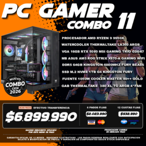 XCOMBO 11 PC GAMER RYZEN 9 9950X + VGA 5080