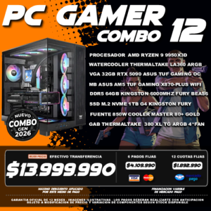 XCOMBO 12 PC GAMER RYZEN 9 9950X3D + VGA 5090