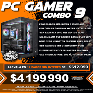 COMBO 9 PC GAMER RYZEN 7 9700X + VGA 5070