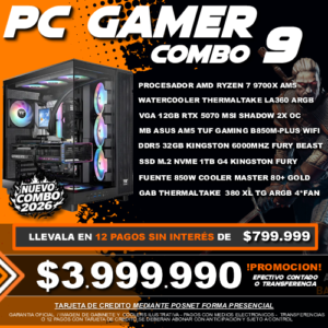 COMBO 9 PC GAMER RYZEN 7 9700X + VGA 5070