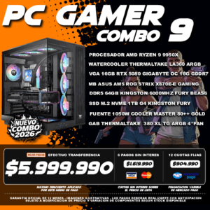 COMBO 9 PC GAMER RYZEN 9 9950X + VGA 5070 TI