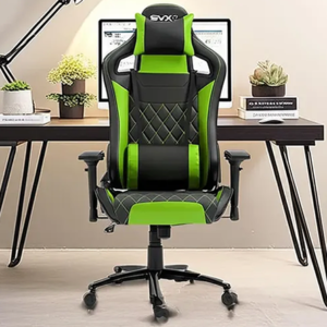 SILLA GAMER SYX CH-451 GR VERDE NEGRO